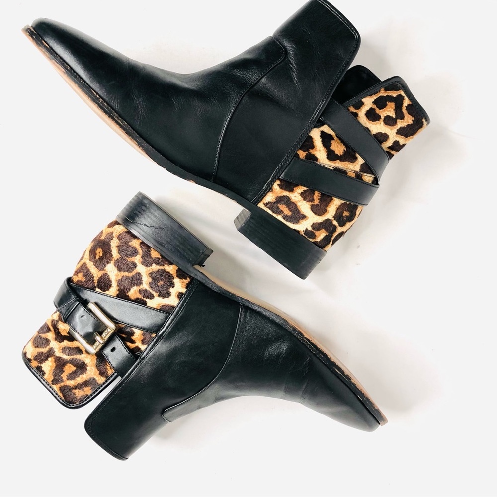 Women’s Michael Kors Leather and Hair Calf Upper Sz 9.5 Booties - Picture 6 of 13
